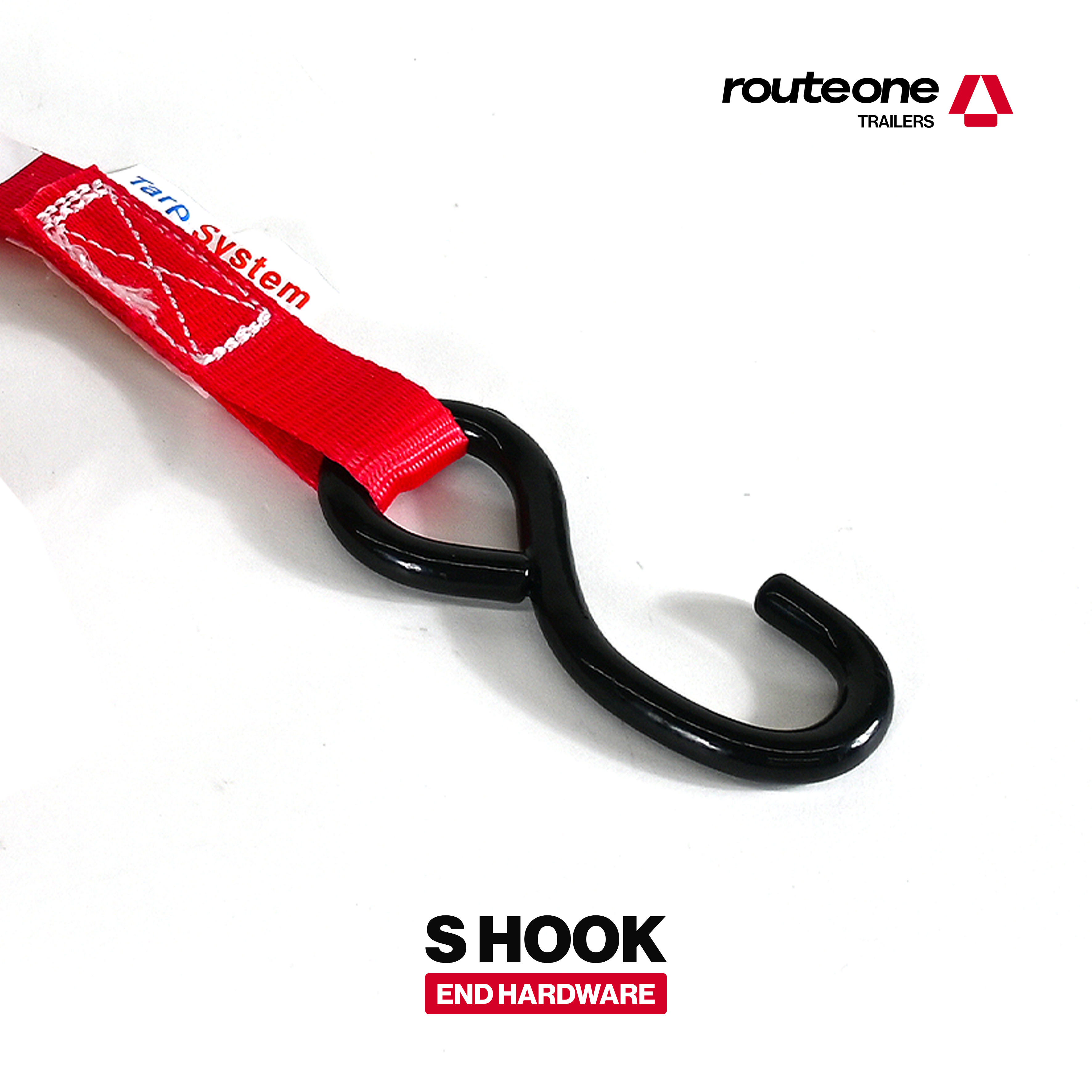 1" x 15' Ratchet Cargo Strap w S Hooks includes loop strap and bag (4 pcs)