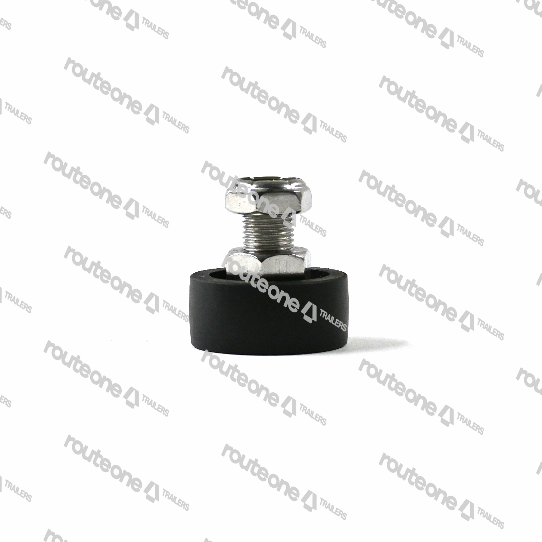 1-1/2" Wheel - Plastic Wheel Assy w/ bolt and nut - Small 1.5" Route One Trailers