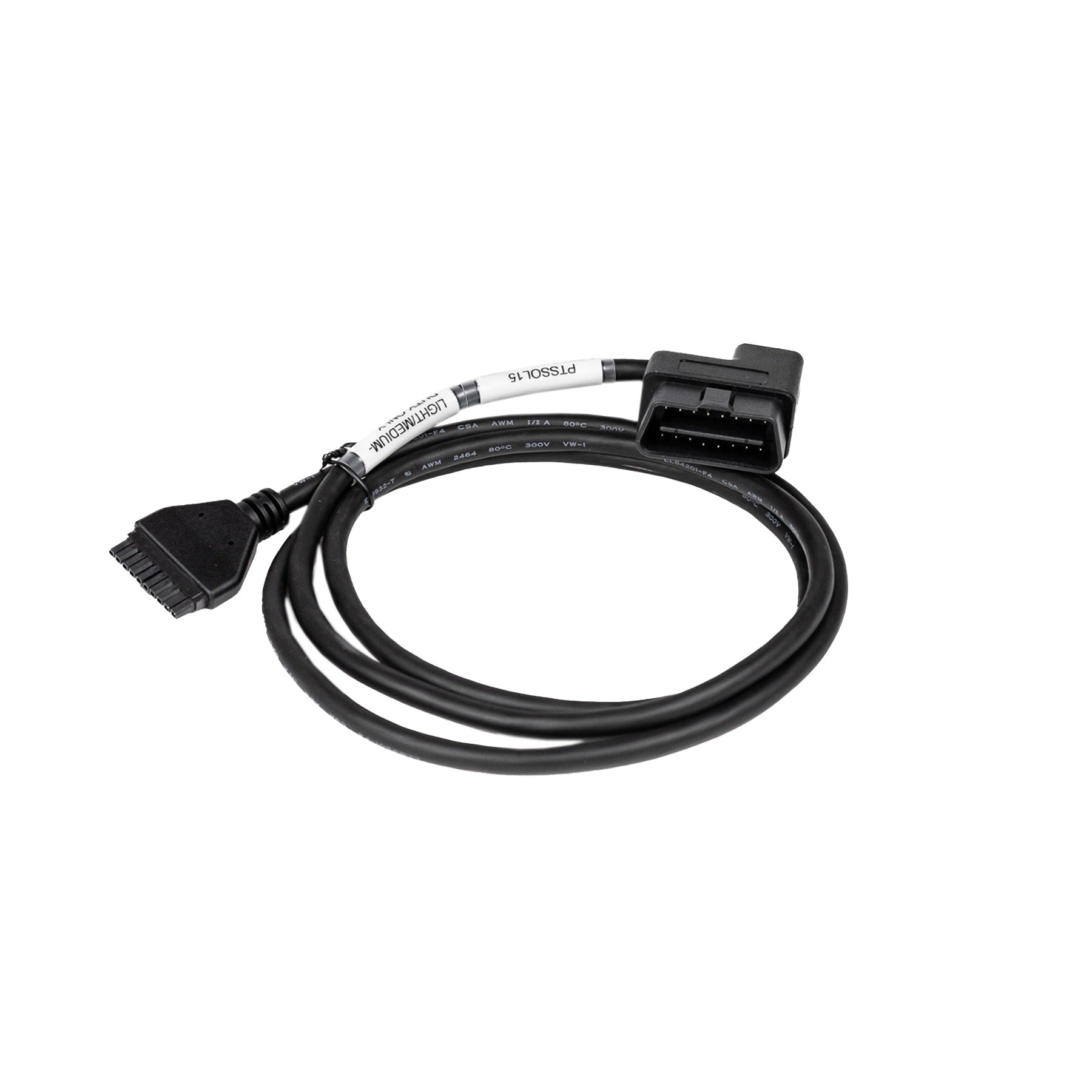 OBDII 16 Pin Light/Medium Duty Cable for PT-30 ELD Device - 16 pin IN / 10 pin OUT (for smaller trucks and vans)