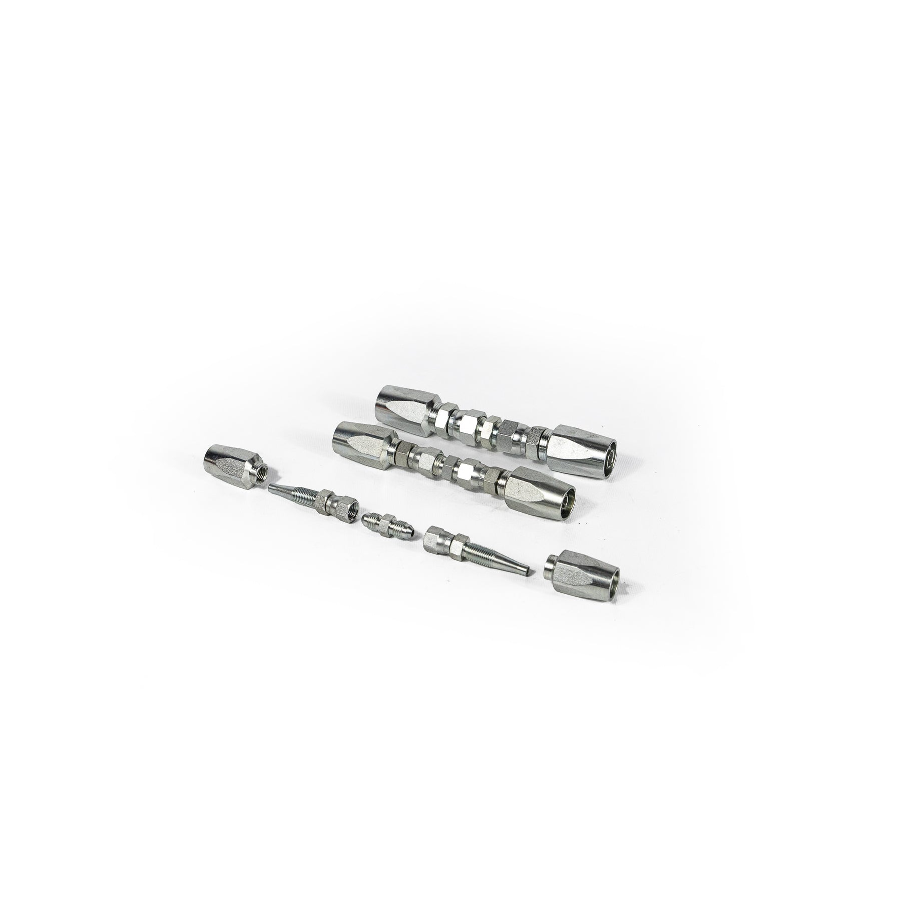 3Packs Reusable Hydraulic Hose Field Repair Kit, 1/4" 3/8" 1/2" Inner Diameter Hydraulic Hose Repair Fitting, 4000 psi