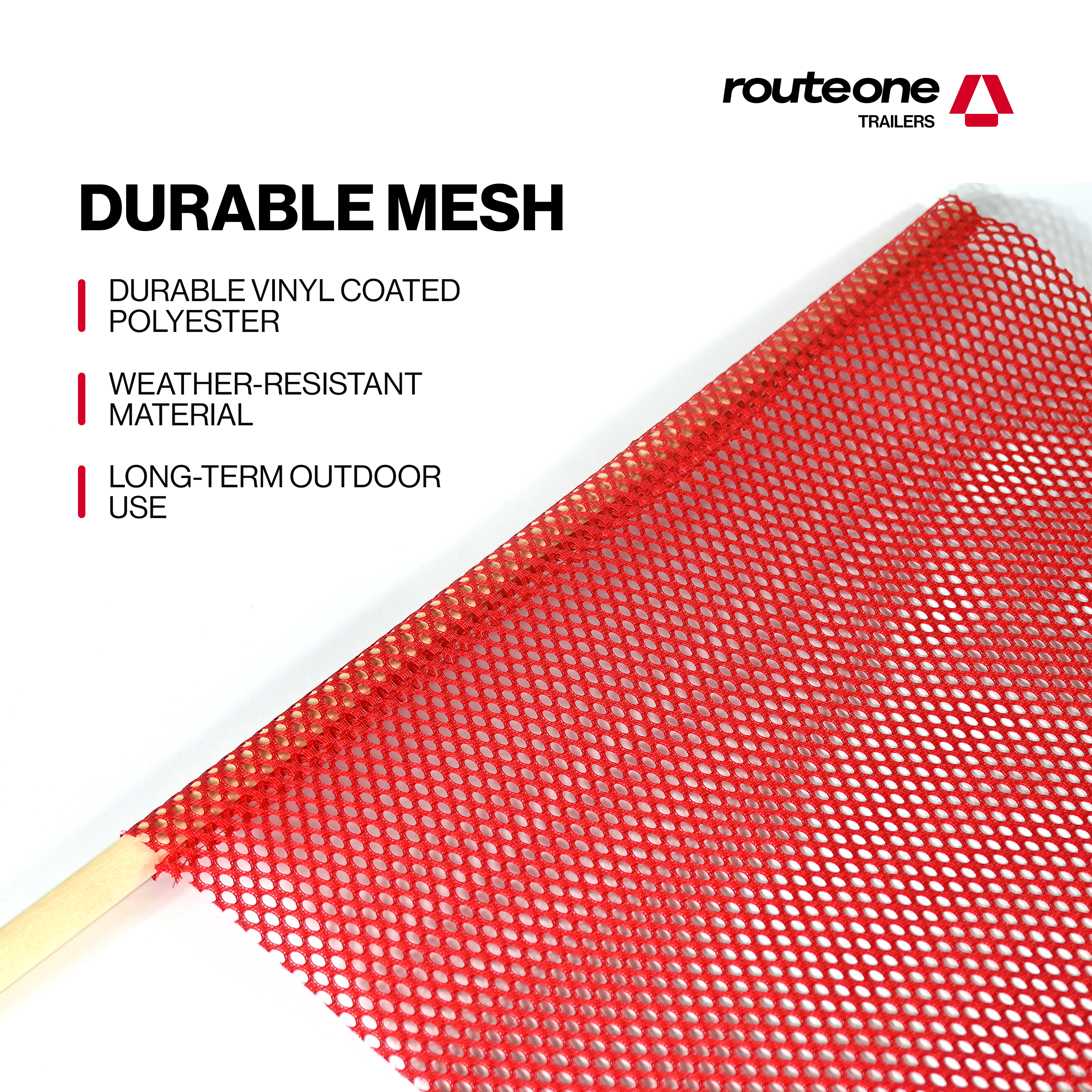 Vinyl Mesh Red Flag W Dowel