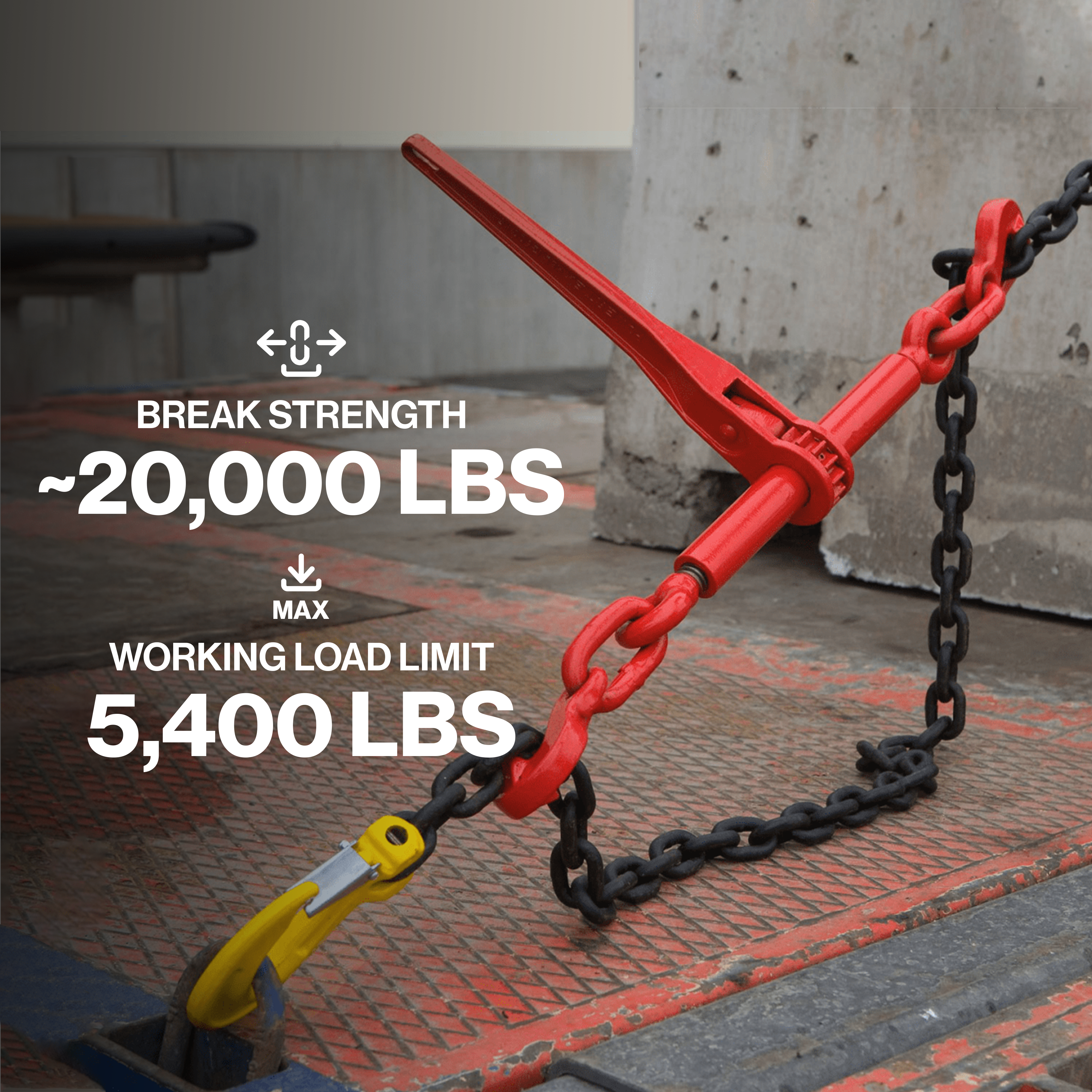 Ratchet Chain Binder 5/16" - 3/8" 5400LBS
