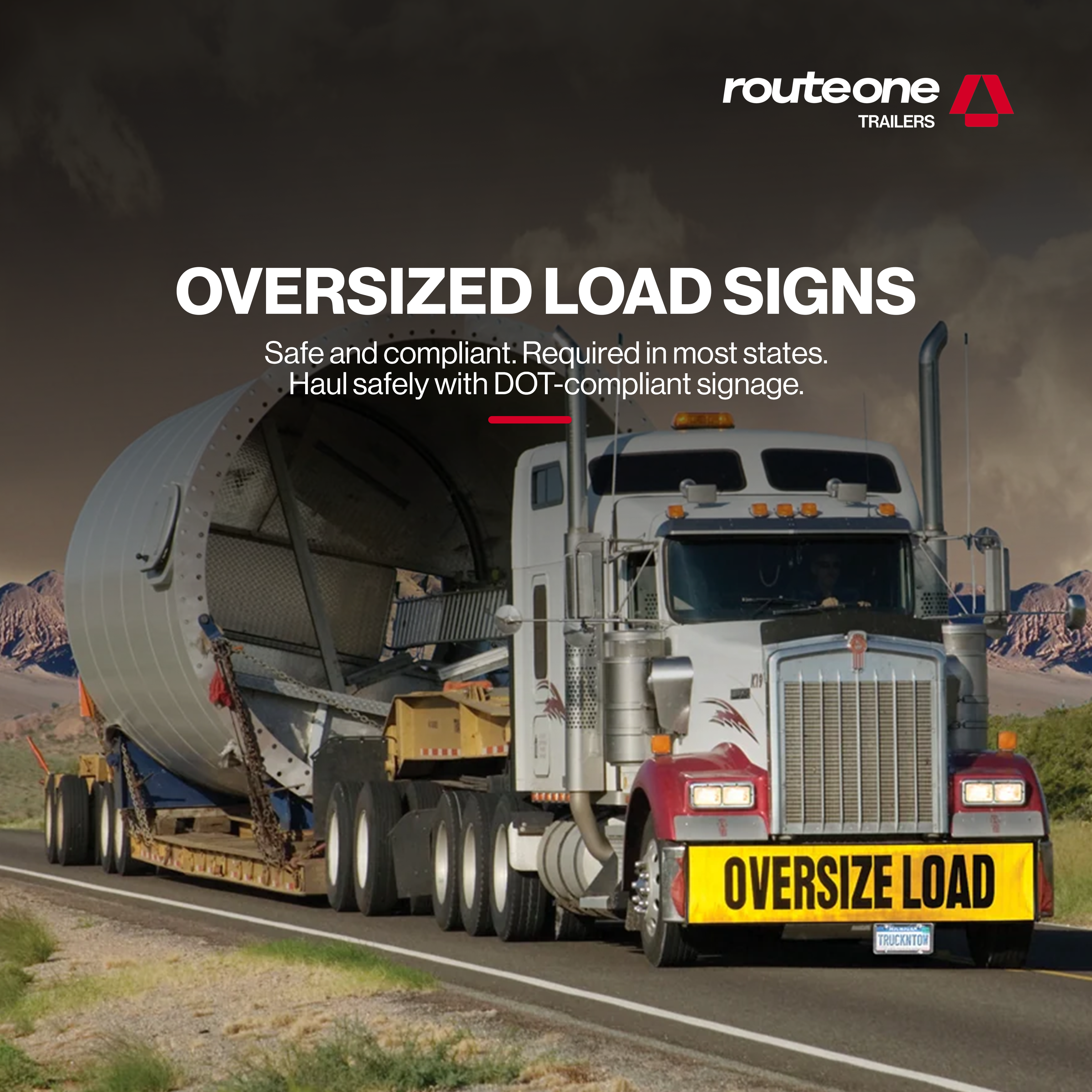 18" x 84" Mesh OVERSIZE LOAD Banner