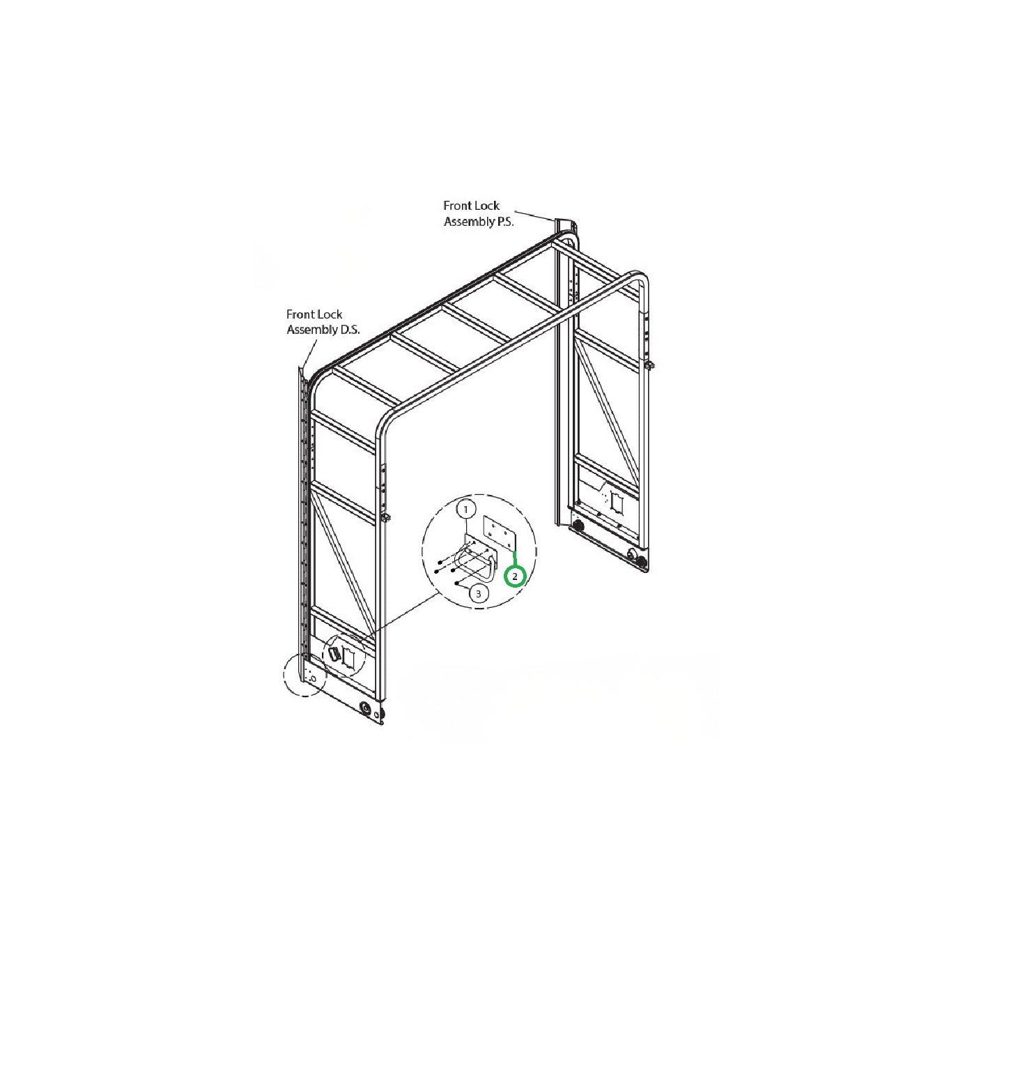 Aero: Gasket Front Bow Handle pull