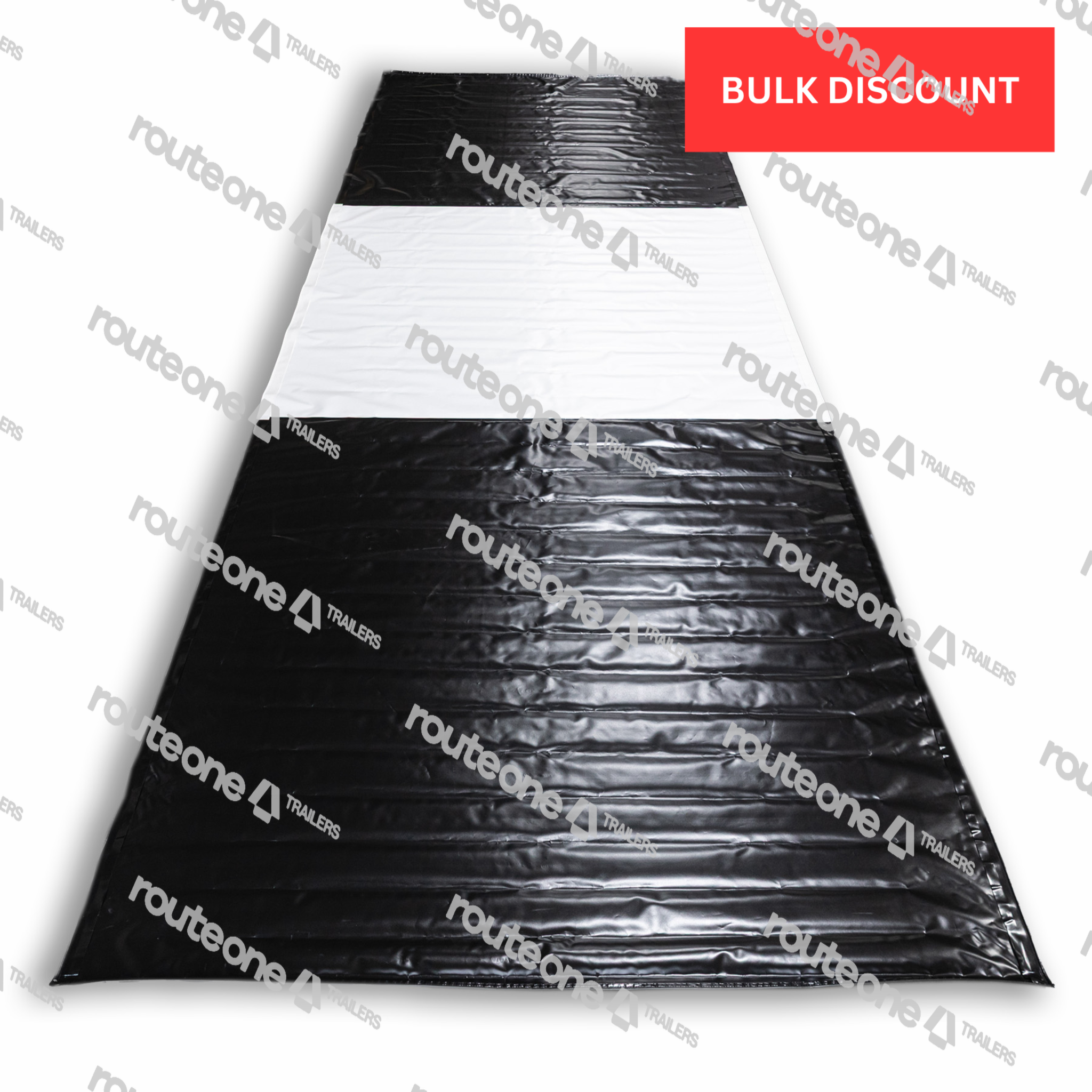 TarpStop: Fastrack FRONT/REAR Panel 100'' H System 107'' W Black Route One Trailers