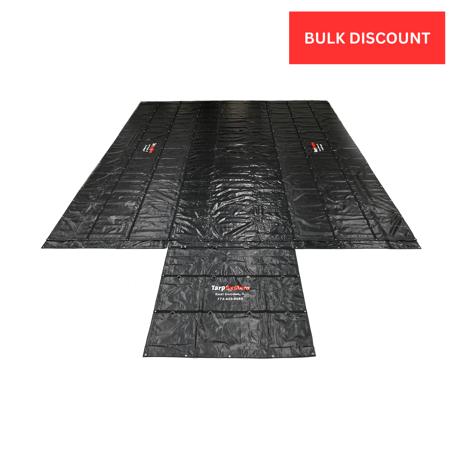 Lumber Tarp Super Vinyl (8' Drop) 24' x 27' with Flap