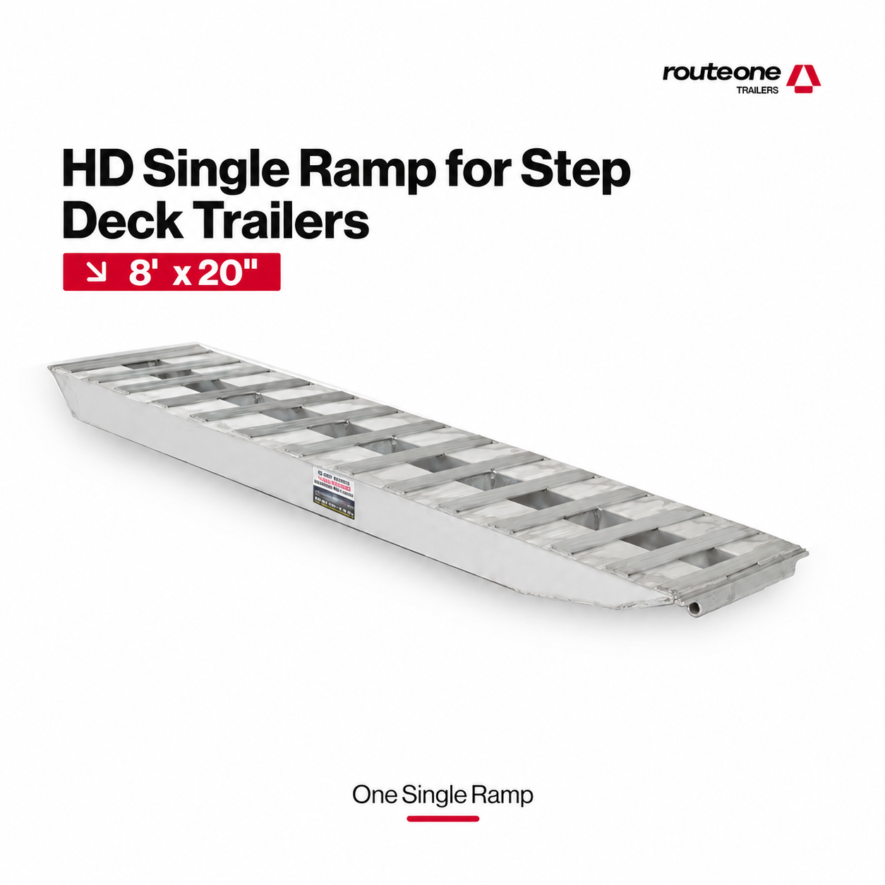 HD Ramps 20” x 96” Step Deck Trailer Ramps Route One Trailers
