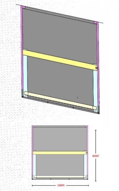 Quick Draw: Rear Curtain Roll 98" H 107"W Black