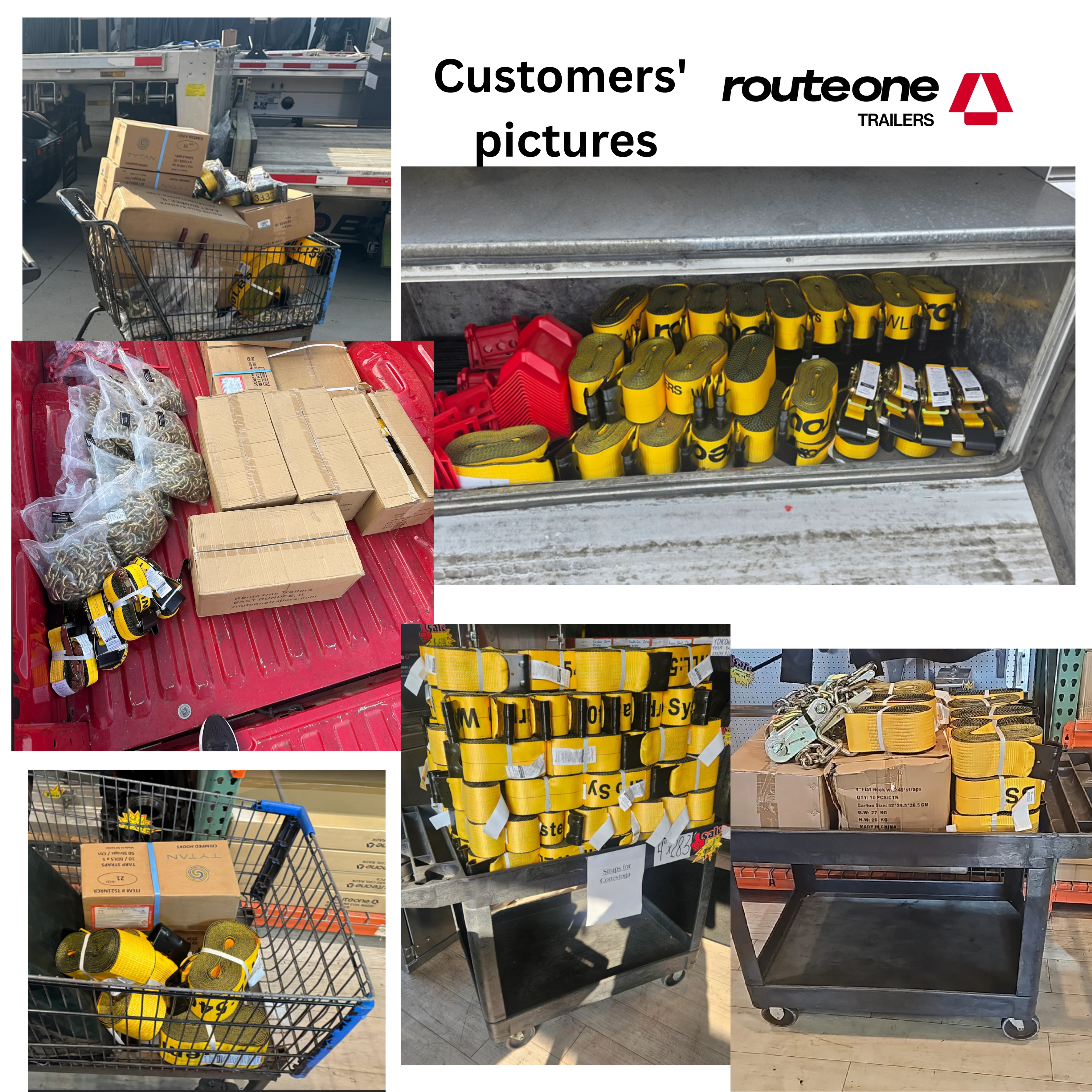 4” x 40’ Heavy-Duty Winch Strap w/ Flat Hook | Flatbed Trailer Route One Trailers