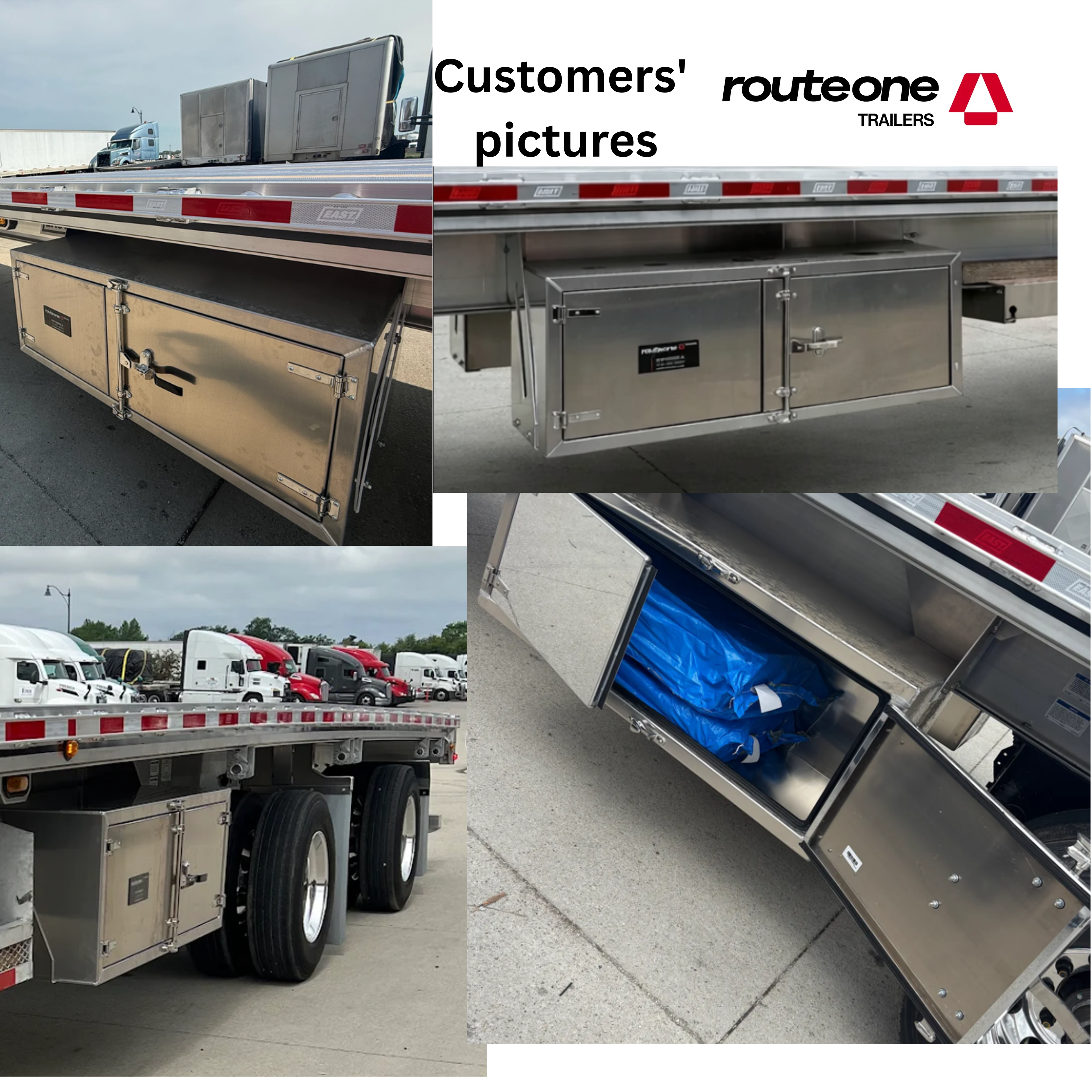 18" x 18" x 60" Cam Lock Tool Box Route One Trailers